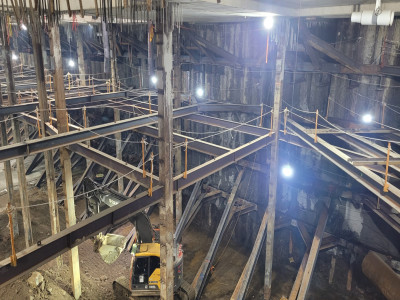 과천 에스트로쇼핑 재건축사업 지하역타철골공사 현장사진