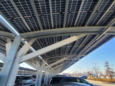 인천국제공항 태양광발전설비 구조물 제작납품 현장사진