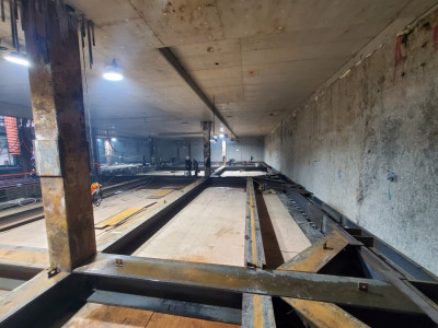 청라국제금융단지 B5-1-2블럭 신축공사 중 BRD 철골공사 현장사진